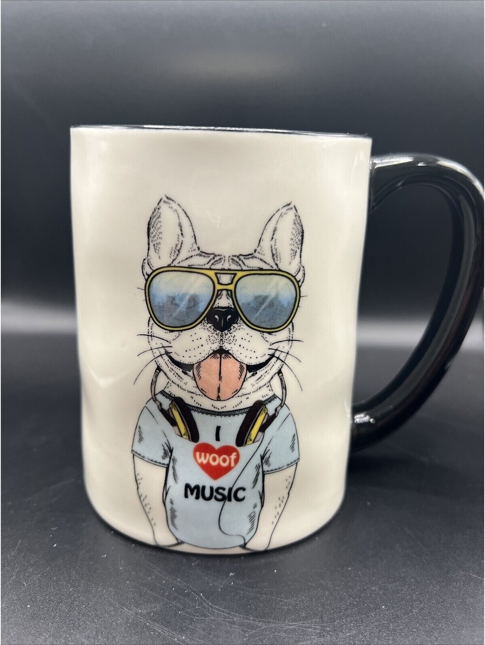 Signature Animal I Woof Music Large Coffee Cup Mug